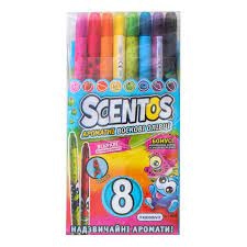 Набір ароматних воскових олівців для малювання Scentos Веселка 8шт 41102
