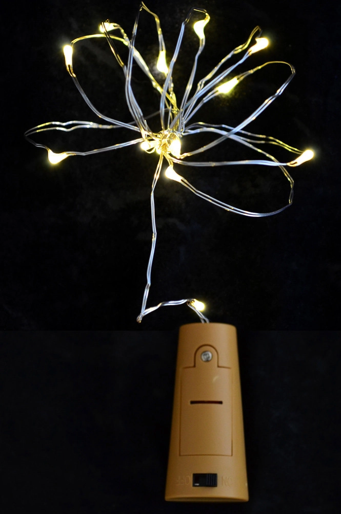 Світлодіодна гірлянда Yes! Fun LED Согк light for bottle, 15 ламп, молочно-біла, 1,60 м