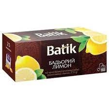Чай Batik Бадьорий Лимон чорний з лимоном 25х1,5г