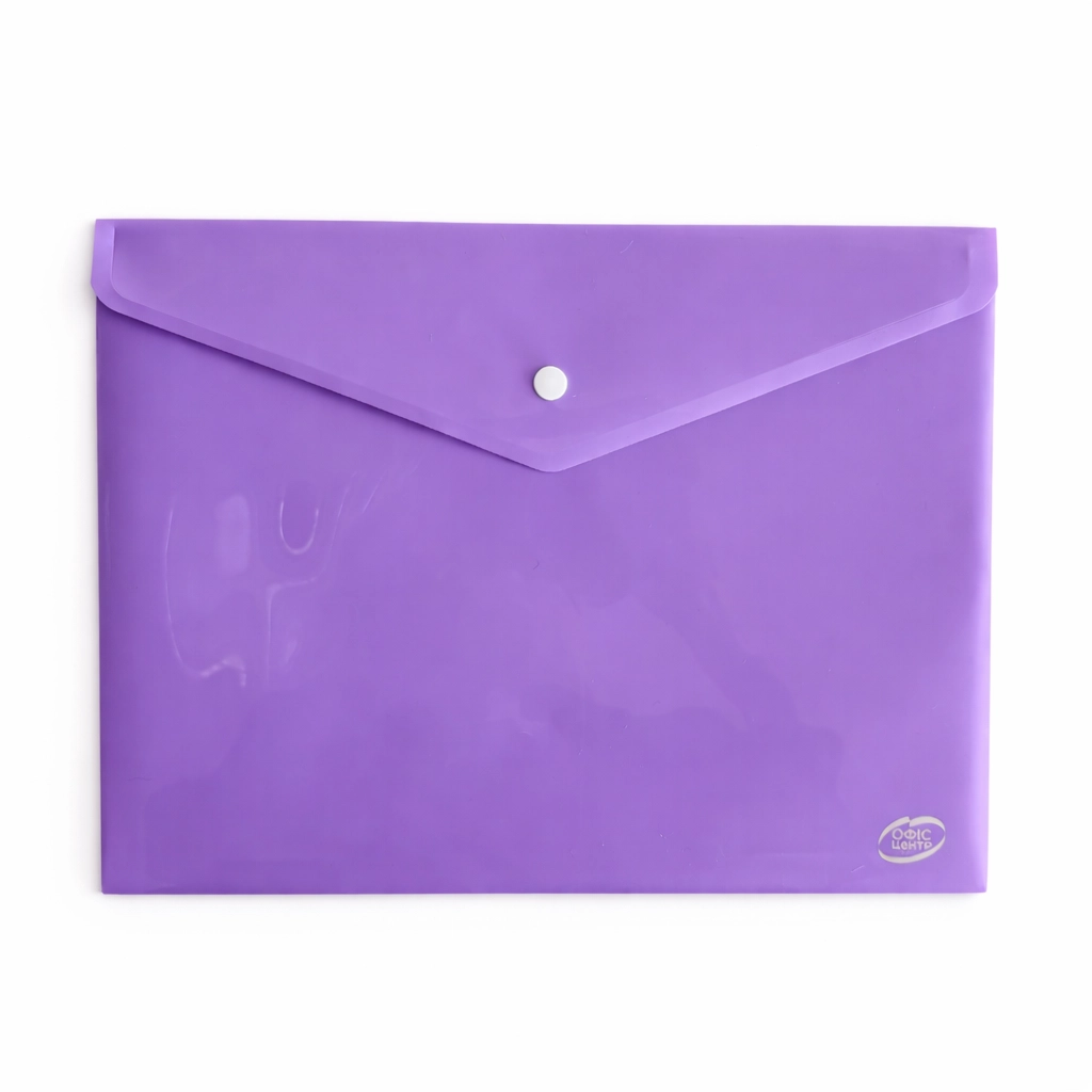 Папка-конверт А4 на кнопці лавандова — фото 3