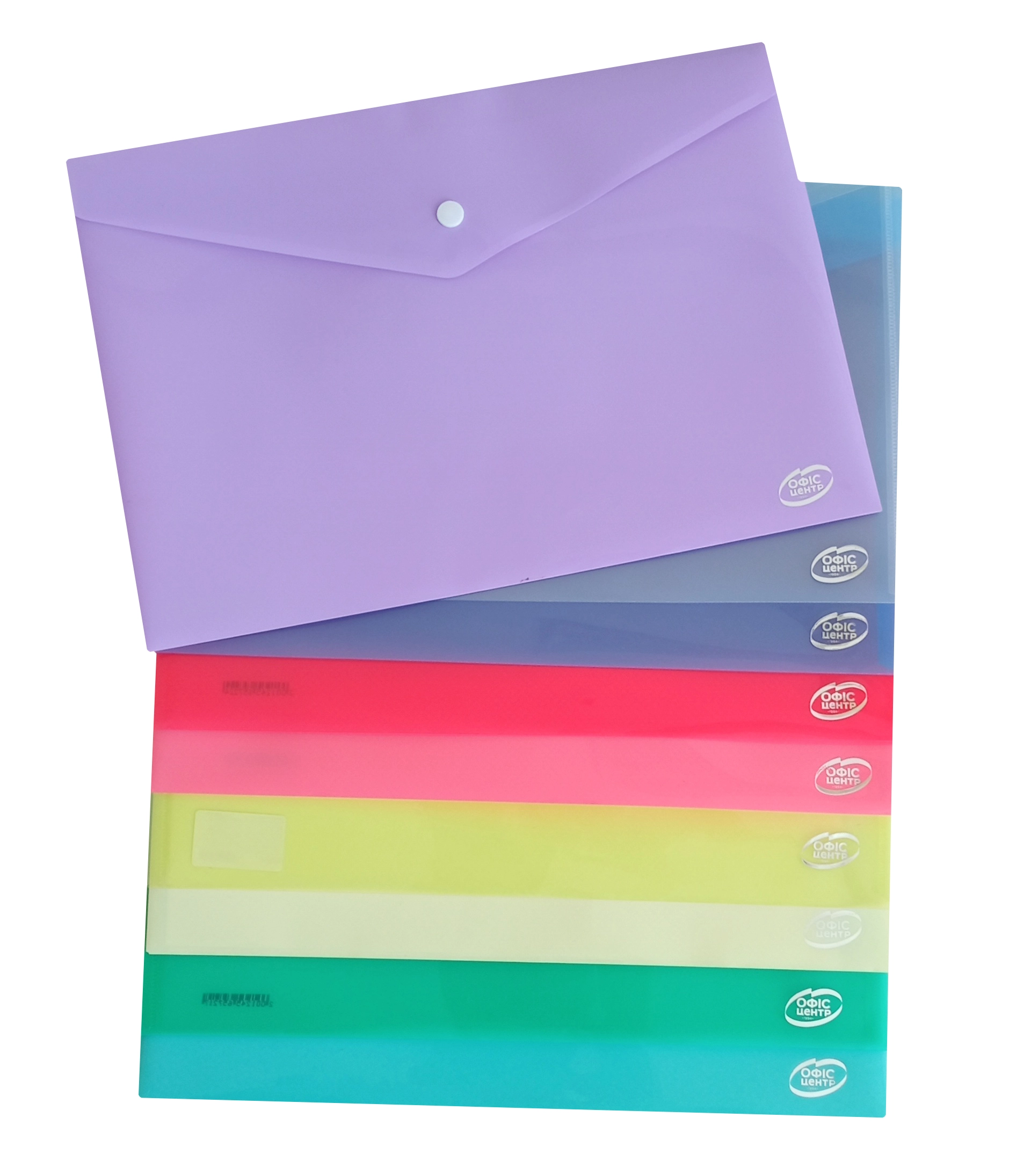 Папка-конверт А4 на кнопці лавандова — фото 2