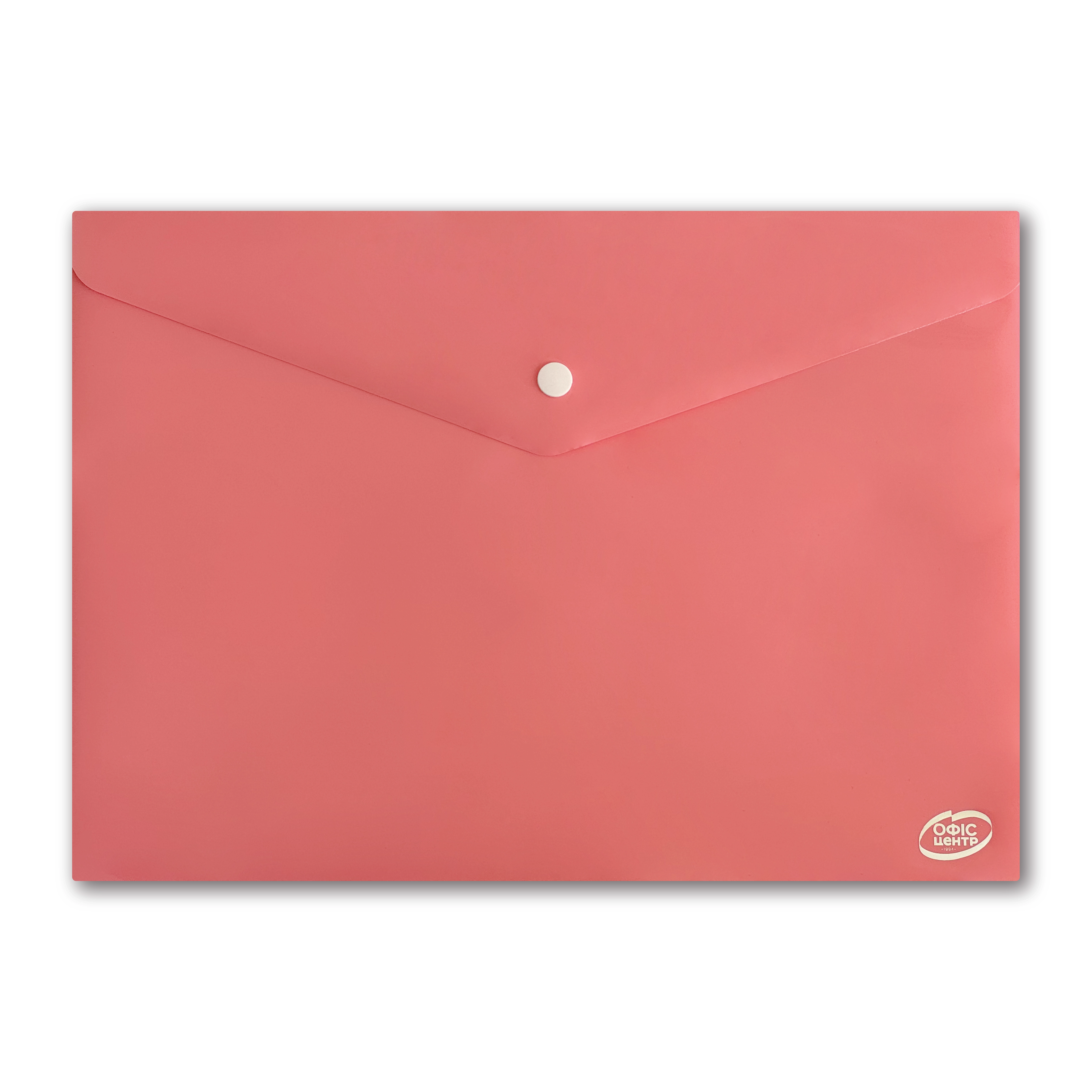 Папка-конверт А4 на кнопці Офіс Центр пастельно рожева 180 мкм ОС31301-23