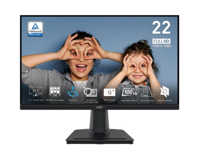 Монітор MSI 21.5 PRO MP225 D-Sub, HDMI, IPS, 100Hz, 4ms, sRGB 107%