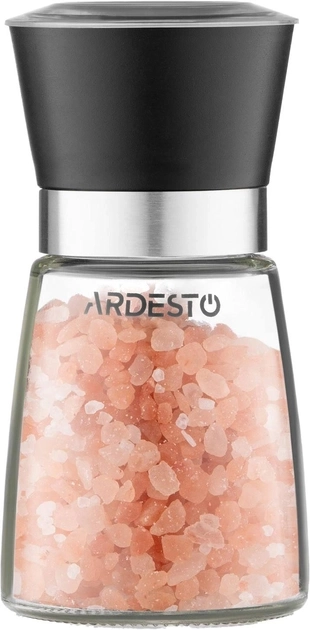 Млинок для солі та перцю Ardesto Gemini чорний скло AR2101BL