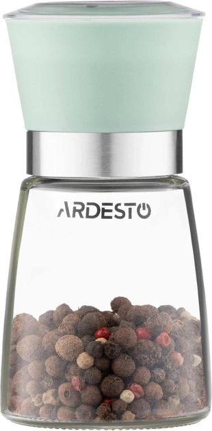 Млинок для солі та перцю Ardesto Gemini зелений скло AR2101GR