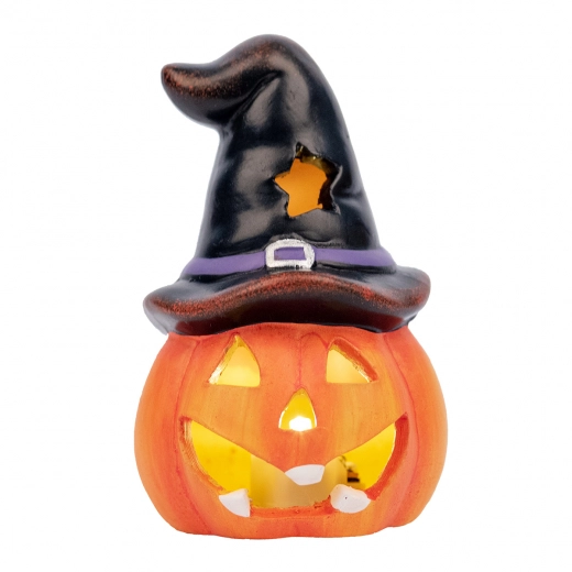 Статуетка Yes Fun Хелловін Pumpkin in hat 10 см Led 974188