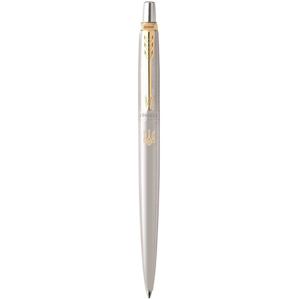 Ручка кулькова Parker Jotter  сталь Тризуб золотий 16032_T001g