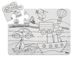 Розмальовка-пазли Funny Mat Транспорт 3121