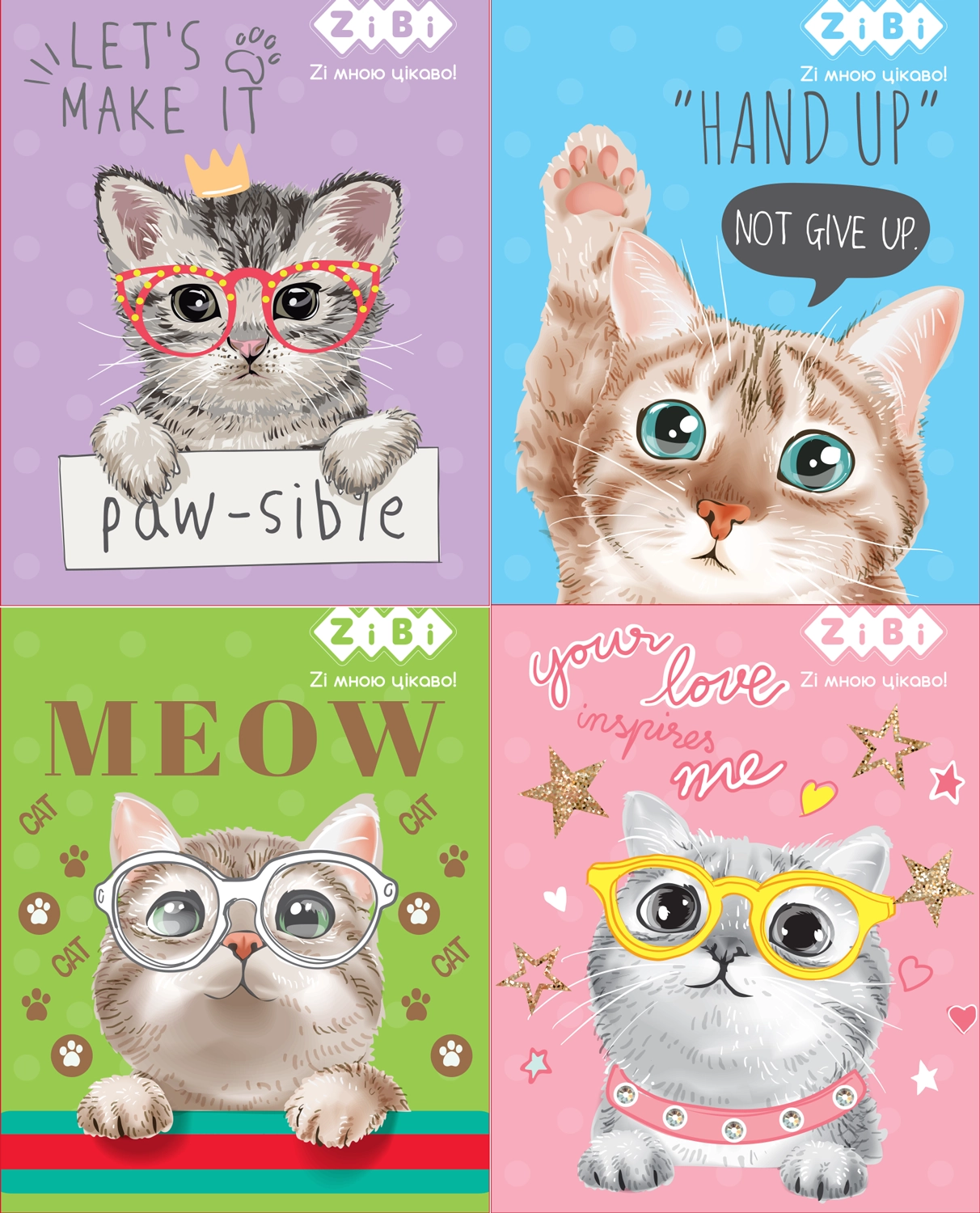 Блокнот на пружині зверху А7 ZiBi Kids Line Kitty 40 аркушів ZB.12102