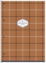 Коледж-блок, спiраль, А4+/80арк., у клітинку A4-080-6702K Student