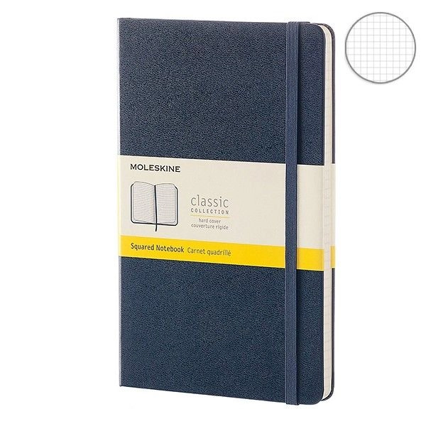 Блокнот Moleskine Classic середній клітинка сапфір QP061B20
