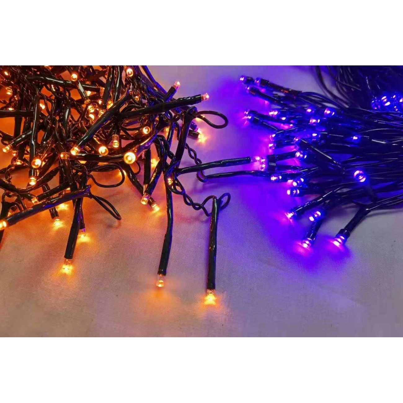 Електрогір. Novogodko, 100 LED, помаранч.+фіолетовий, 5м, 8 режимів