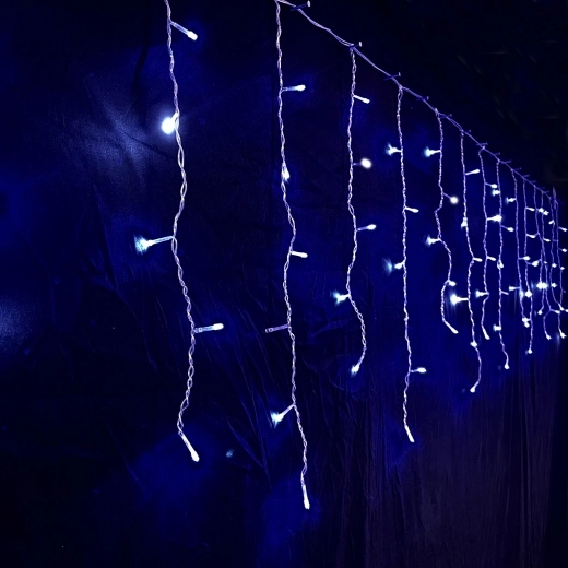 Електрогір. бахрома Novogodko, 83 LED, синій, 3*0,6 м, мерехтіння