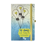 Блокнот на гумці А5 IDEA 96 аркушів клітинка BUROMAX офсет блакитний BM.255104-14