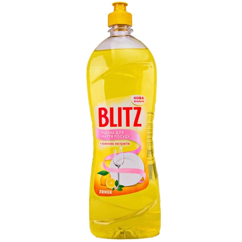 Рідина д/м посуду BLITZ Лимон пет пляшка 1 л. жовтий