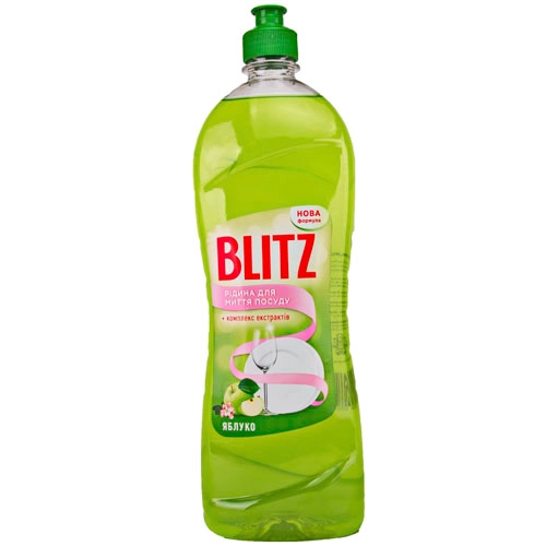 Рідина д/м посуду BLITZ Яблуко пет пляшка 1 л, зелений