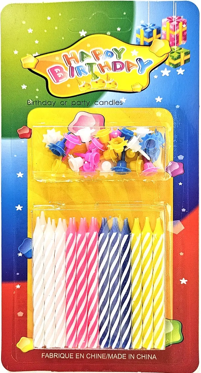 Свічки 24х24 асорті, 24 шт Свічки 24х24 асорті, 24 шт