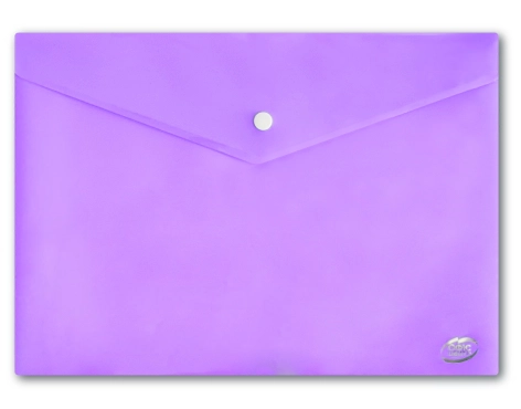 Папка-конверт А5 прозора на кнопці Офіс Центр фіолетова 180 мкм ОС31316-08