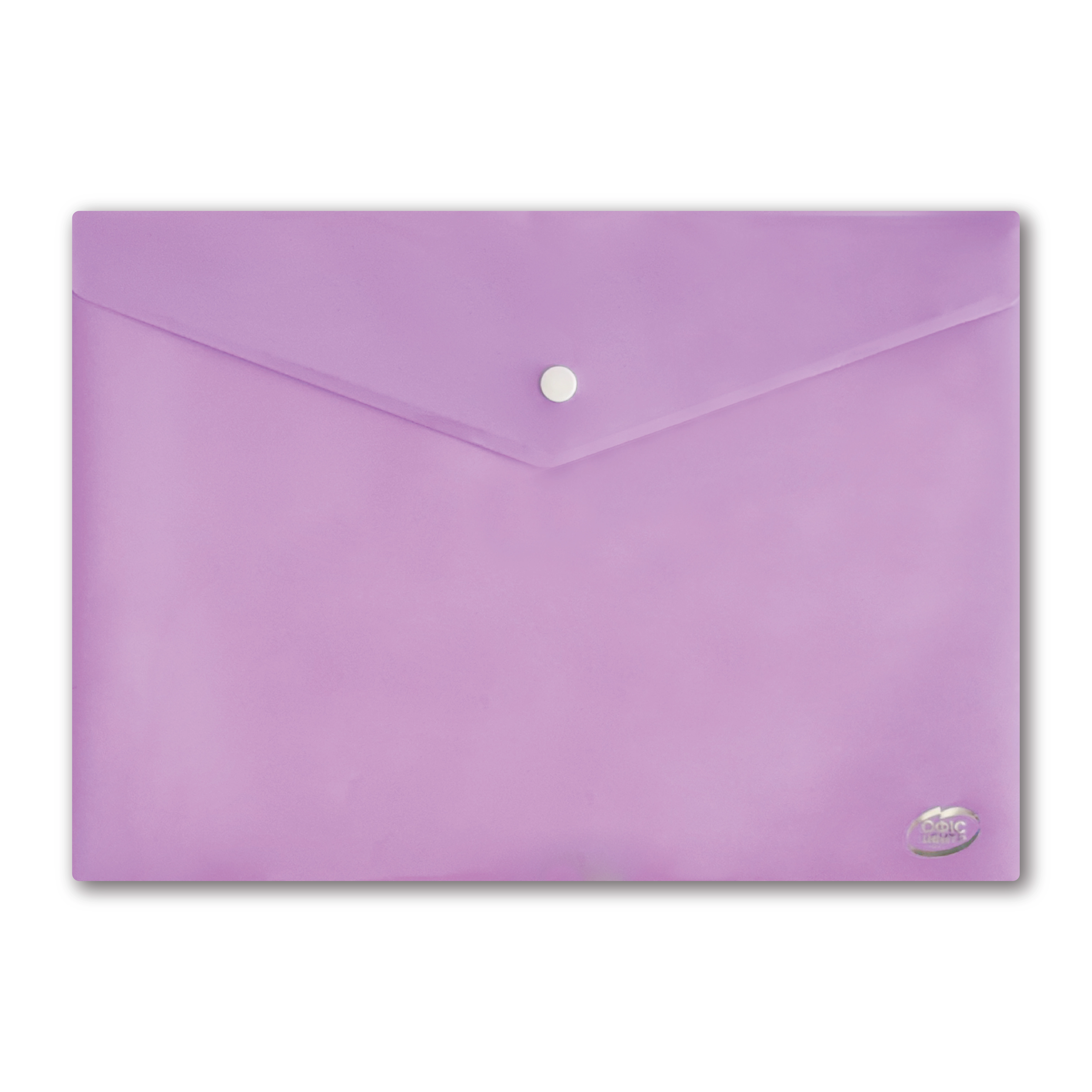 Папка-конверт А5 прозора на кнопці Офіс Центр фіолетова 180 мкм ОС31316-08