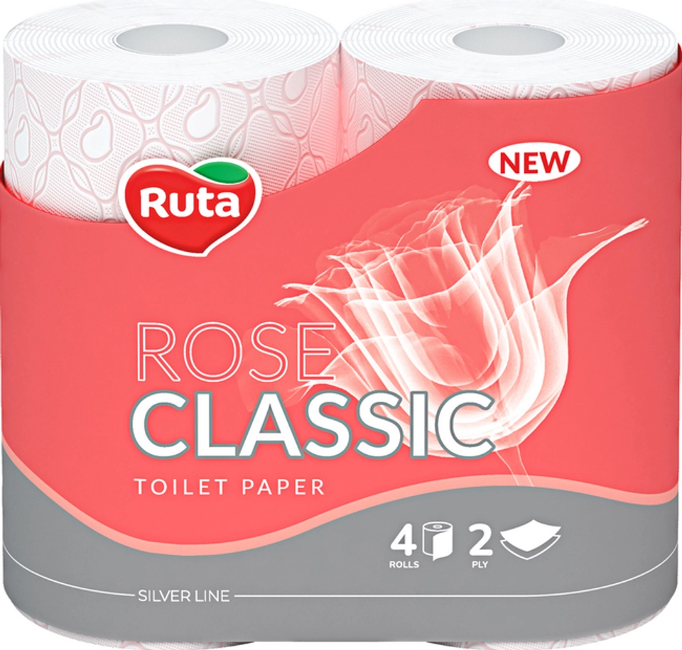 Папір туалетний Ruta Classic Rose 4рул/2шаровий 94131 — 