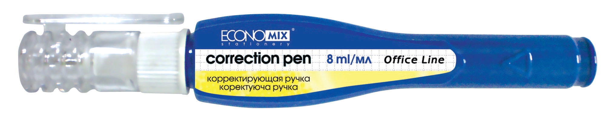 Коректор ручка Economix металевий кінчик 8мл E41314 Коректор ручка Economix металевий кінчик 8мл E41314