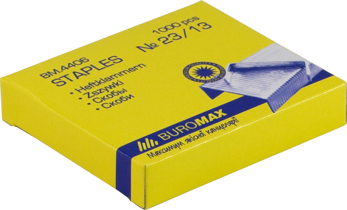 Скоби №23/13 4406 Buromax нікель