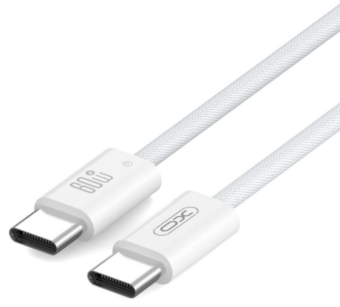 кабель XO NBQ273 Imitation Series Type-C to Type-C - 60W - 1m (Білий) кабель XO NBQ273 Imitation Series Type-C to Type-C - 60W - 1m (Білий)