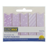 Закладки паперові PASTEL з клейким шаром 65x18мм ZiBi 100 аркушів бузкові BM.2332-26