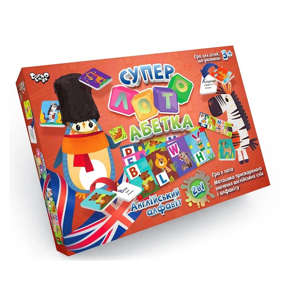 Настільна розважальна гра Суперлото Абетка укр/англ