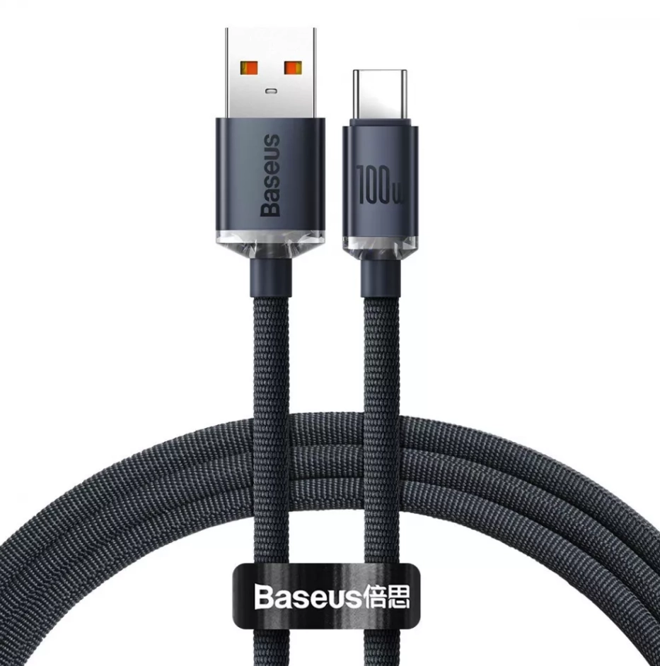 Кабель Baseus Crystal Shine Series Type-C 100W (1.2m) black