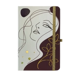 Блокнот на гумці А5 LADY 96 аркушів клітинка BUROMAX офсет бордовий BM.255106-13