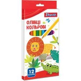 Олівці кольорові 1Вересня Zoo Land 12 кольорів