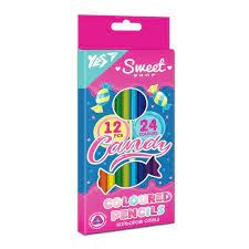Олівці кольорові YES Sweet Cream 12/24 кольора