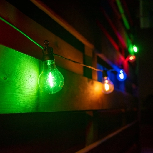 Гирлянда електрична ретро LED вулична Yes! Fun 10 ламп d-60 мм багатобарвна 8м 801173