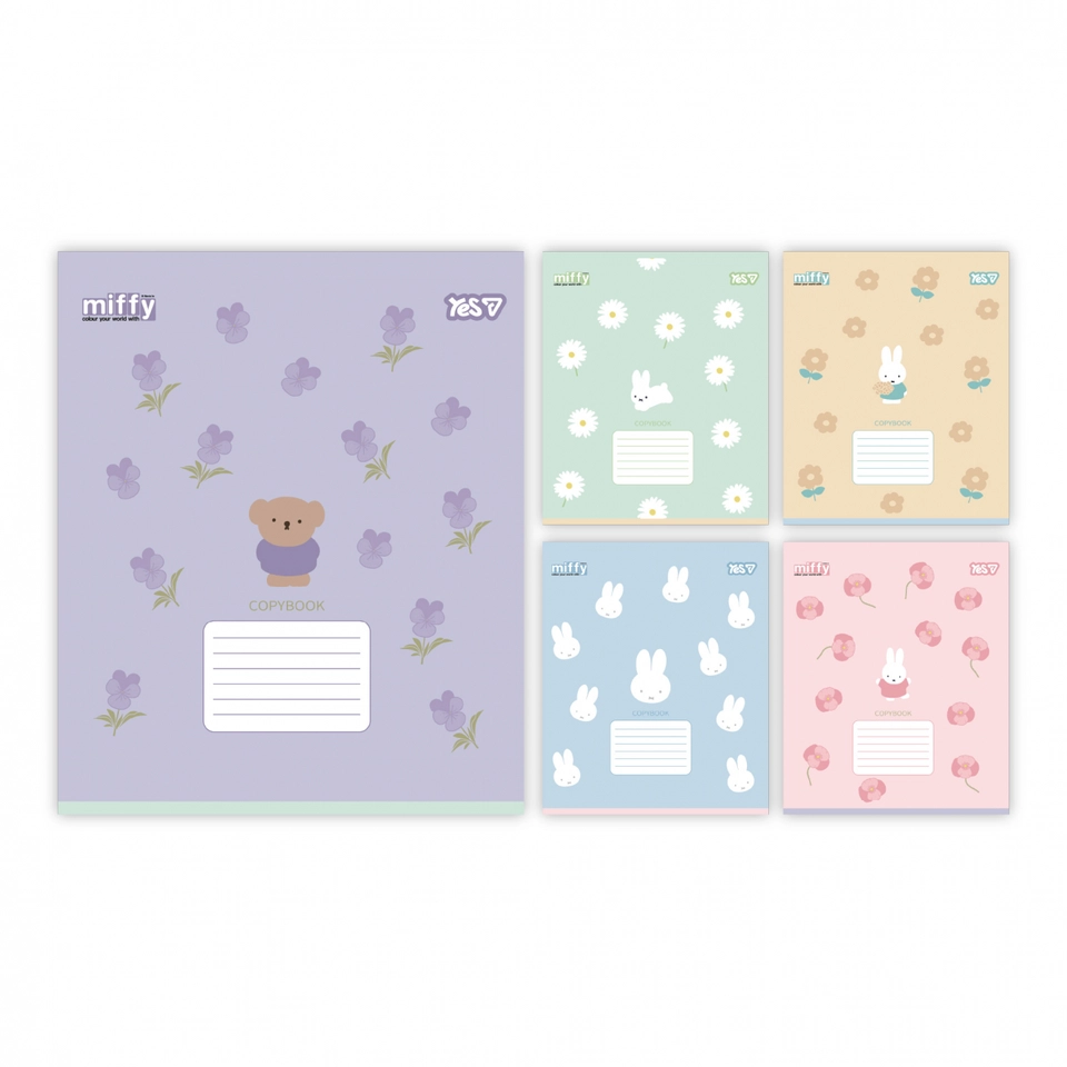 Зошит учнівський 12 клітинка Yes Miffy Flowers 768708 — 