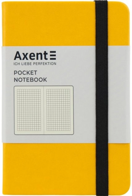 Книга записна Axcent Partner 95х140 96 аркушів клітинка жовта 8301-08-A