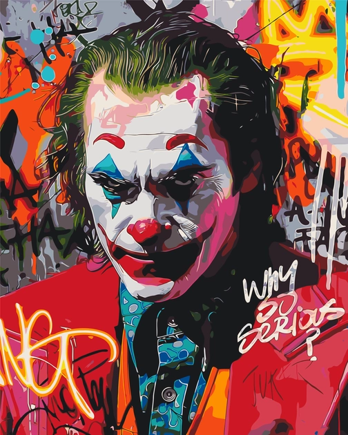 Картина за номерами Origami UA Герої кіно Джокер у піджаку 40х50 см