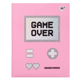 Щоденник шкільний YES твердий Trend. Game over софт-тач, срібл. глітер, голограф. фольга