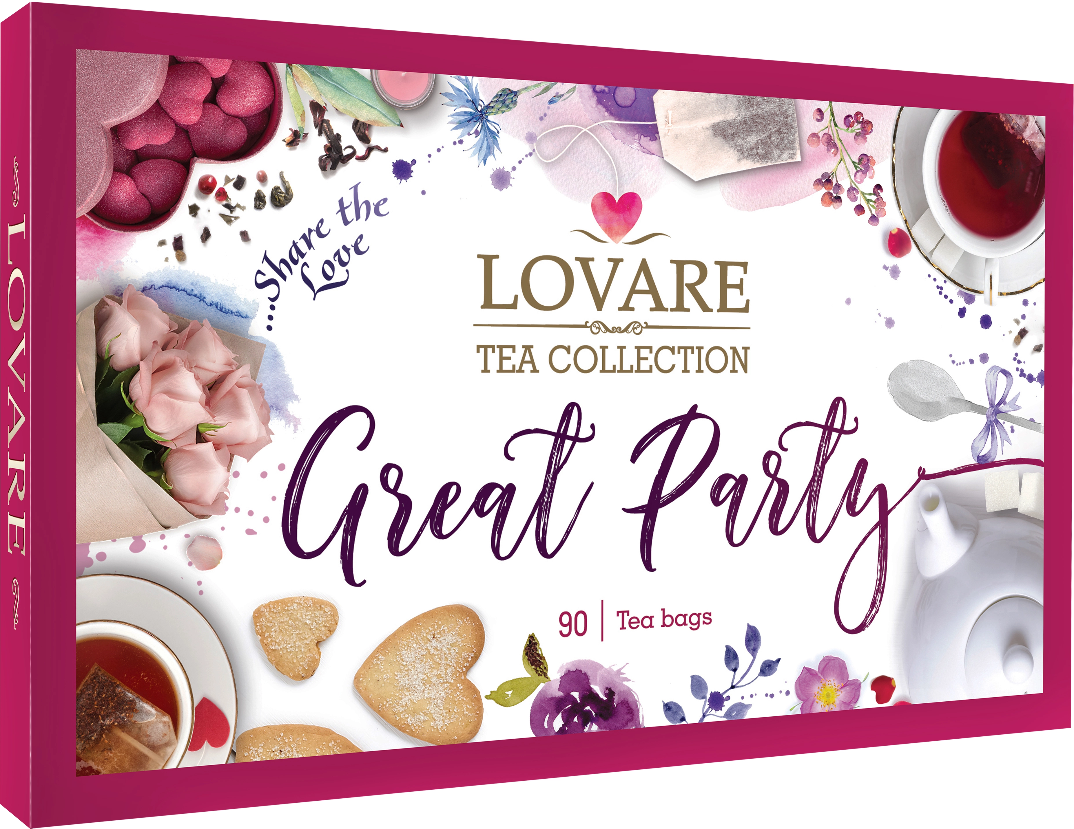 Набір Колекція чаїв  Lovare Great Party  18 видів по 5шт 7817
