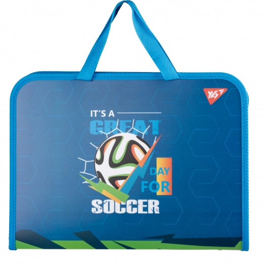 Папка-портфель YES FC на блискавці з тканинними ручками Football 492241 Папка-портфель YES FC на блискавці з тканинними ручками Football 492241