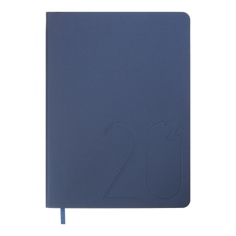 Щоденник датований BUROMAX 2024 STEEL A5 синій BM 2127-02
