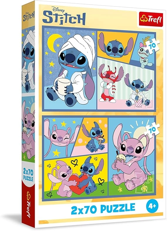 Пазли Trefl 2x70 Lilo&Stitch Зі Стічем не нудно