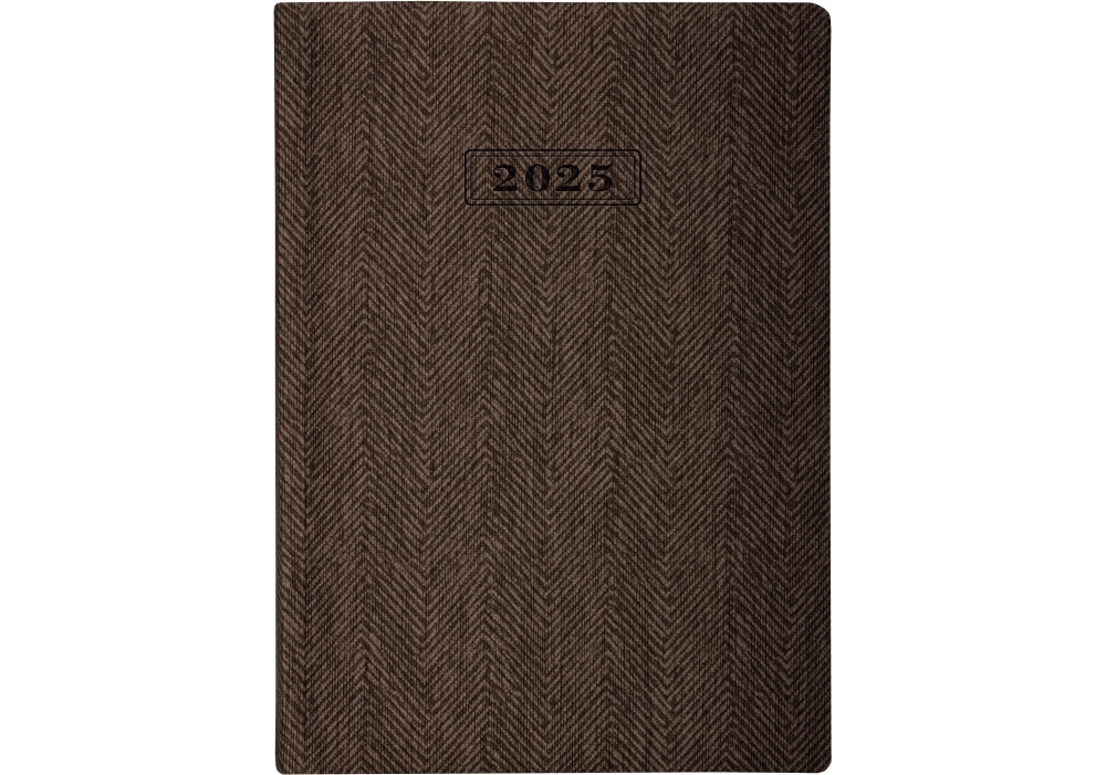 Щоденник датований А5 2025 Optima Tweed коричневий O26126-07