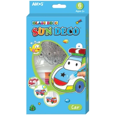 Набір для творчості Sun Deco Машина Amos вітраж 6 кольорів 10.5мл SD10P6-C