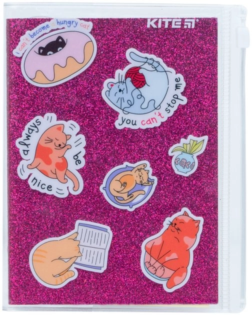 Блокнот силіконова обкладинка 80 арк Pink cats Блокнот силіконова обкладинка 80 арк Pink cats