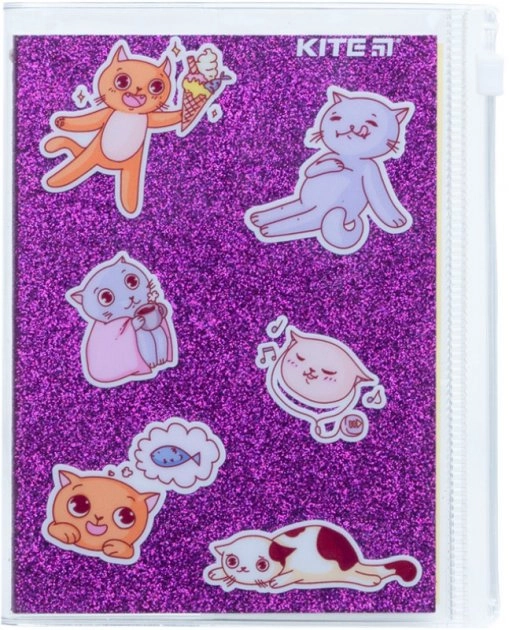 Блокнот силіконова обкладинка  80 арк   Purple cats