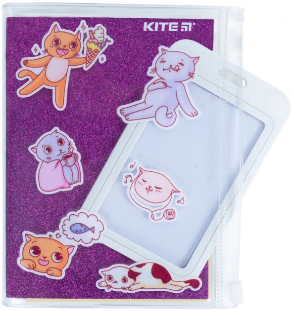 Блокнот силіконова обкладинка  80 арк   Purple cats