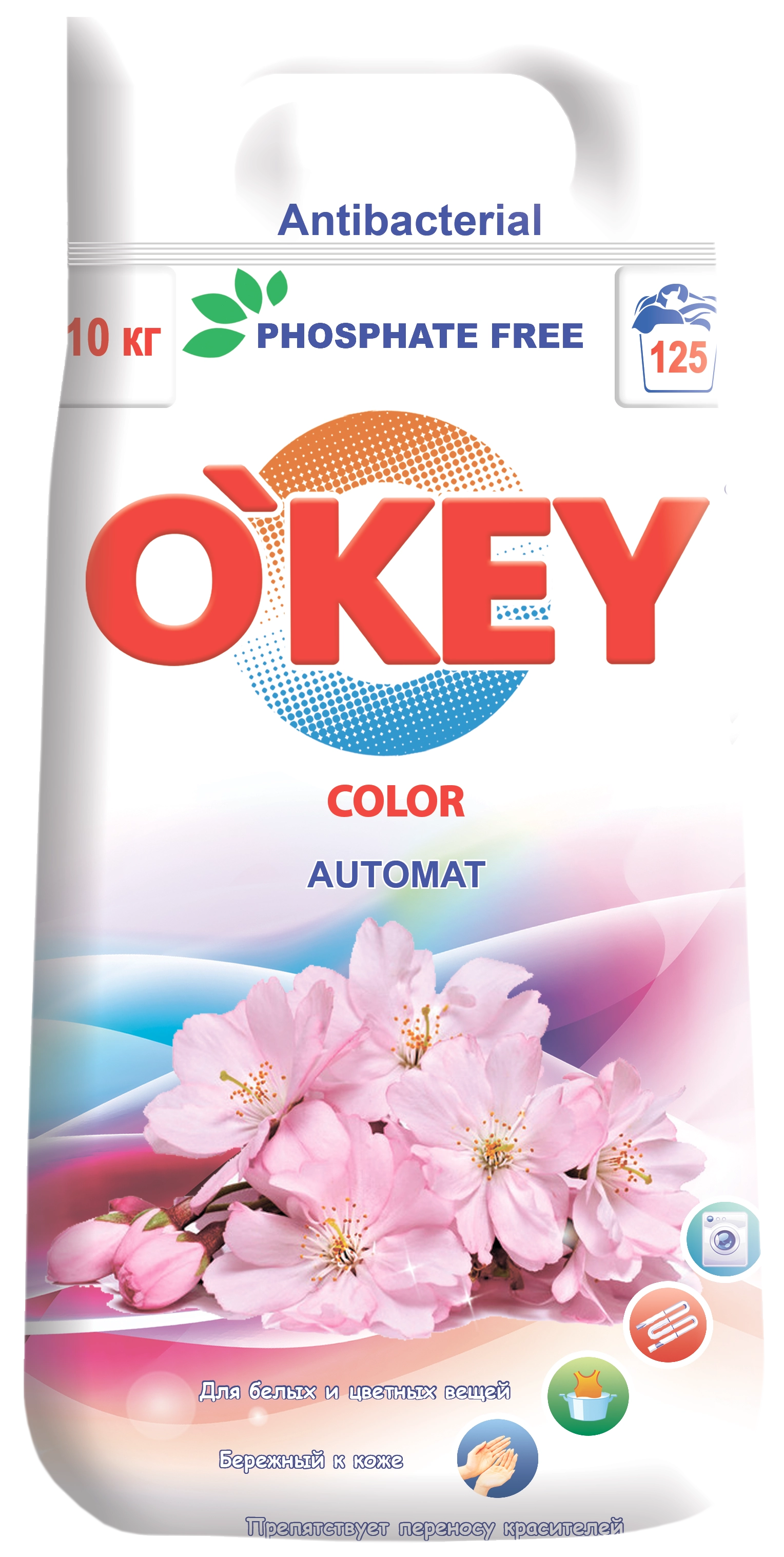 Порошок пральний автомат O`Key Квітковий букет color 10кг 381733