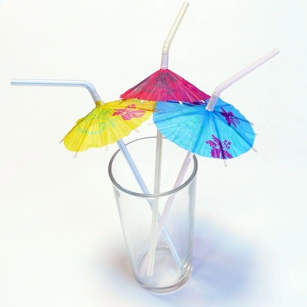 Набір трубочки-парасольки асорті, 15 шт