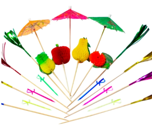 Набір шпильки фрукти асорті, 20 шт